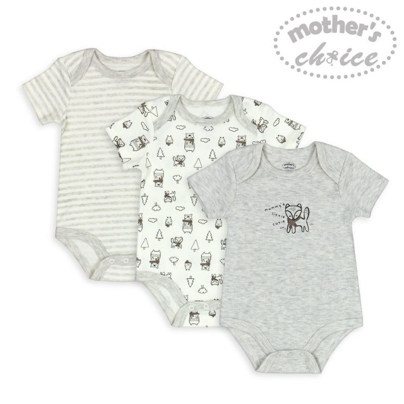 Combo 3 chiếc bodysuit cho bé sơ sinh Mother's Choice