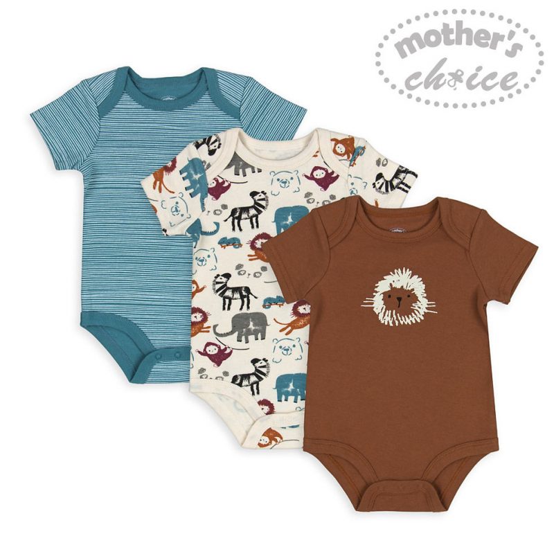 Body cho bé sơ sinh Mother's Choice - combo 3 chiếc kèm móc