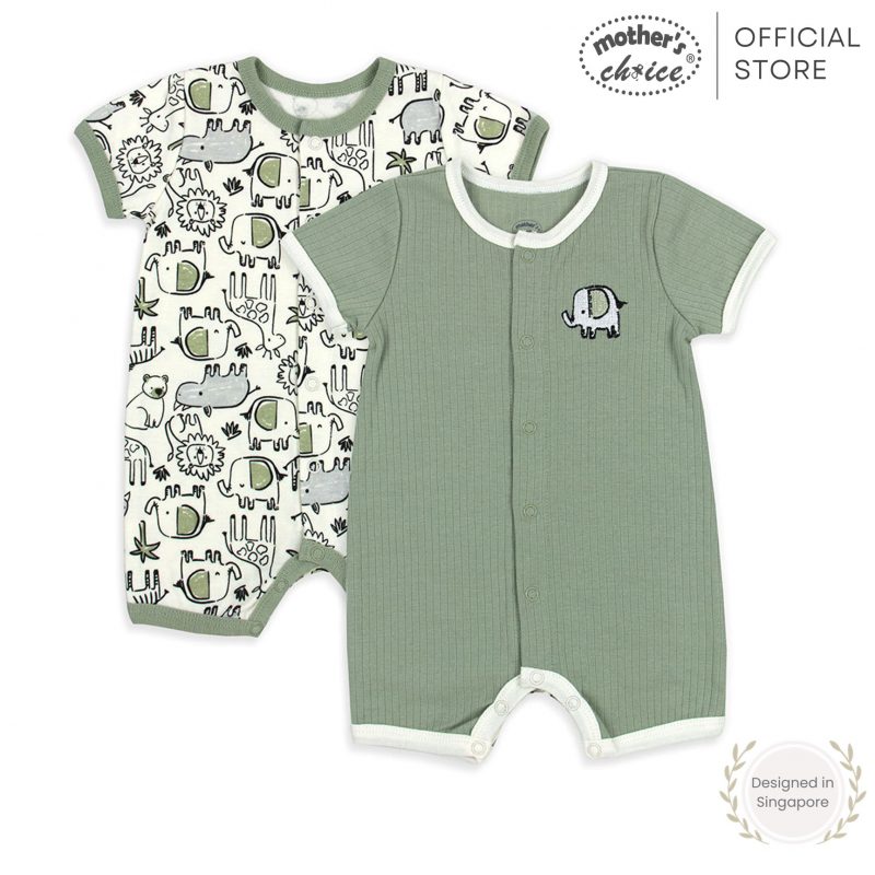 Body đùi cho bé sơ sinh Mother's Choice - 2 chiếc body cộc chất liệu nhẹ thoáng